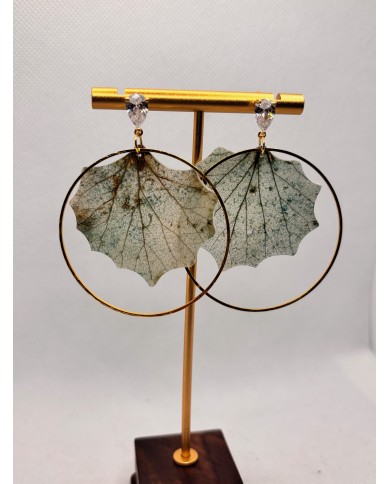 EDICIÓN LIMITADA pendientes artesanos de hoja natural