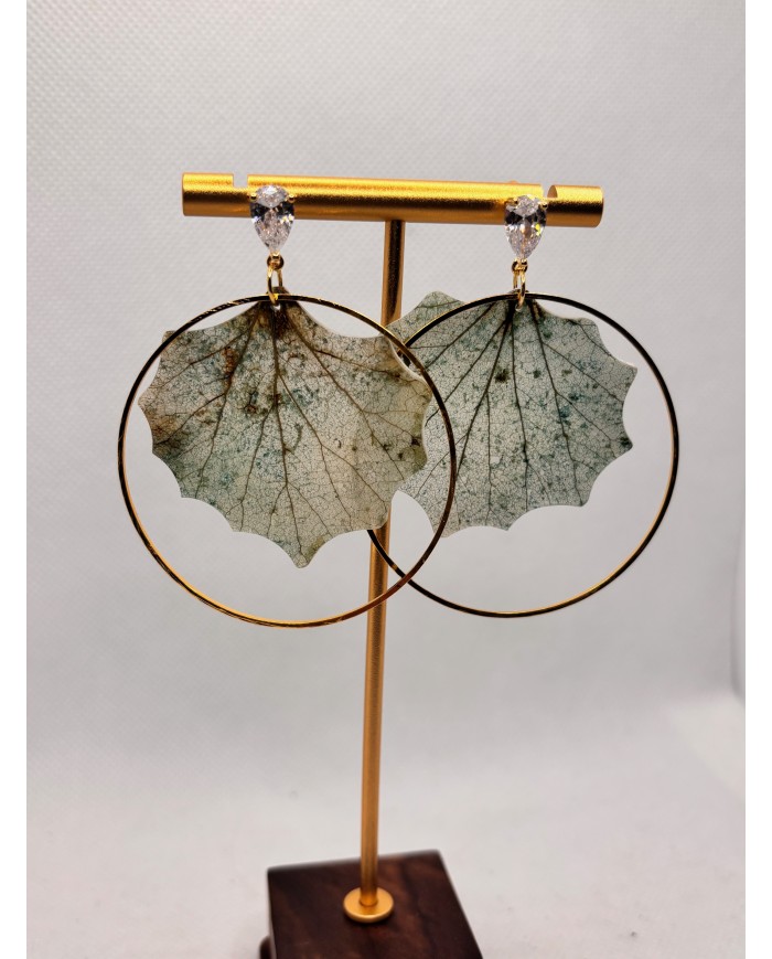 EDICIÓN LIMITADA pendientes artesanos de hoja natural