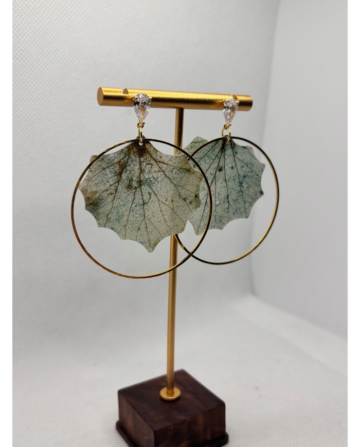 EDICIÓN LIMITADA pendientes artesanos de hoja natural