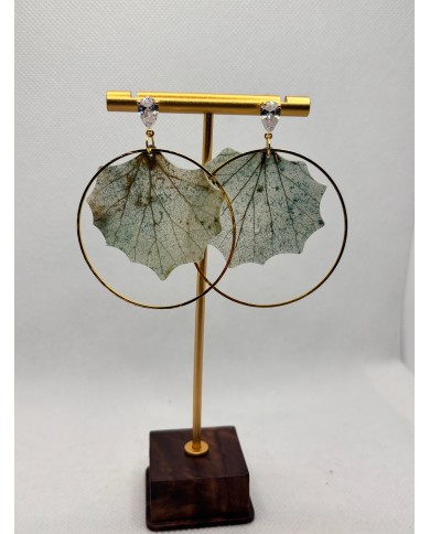 EDICIÓN LIMITADA pendientes artesanos de hoja natural