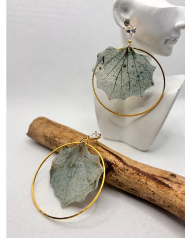 EDICIÓN LIMITADA pendientes artesanos de hoja natural