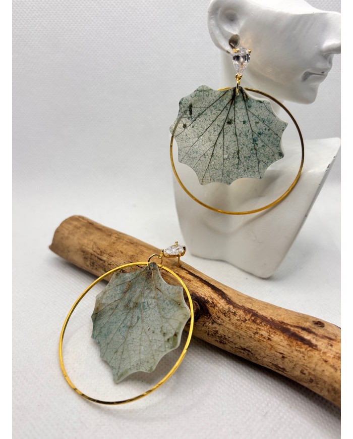 EDICIÓN LIMITADA pendientes artesanos de hoja natural