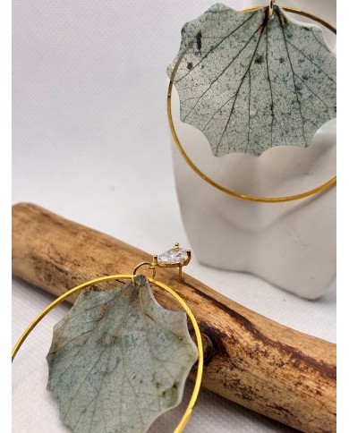 EDICIÓN LIMITADA pendientes artesanos de hoja natural