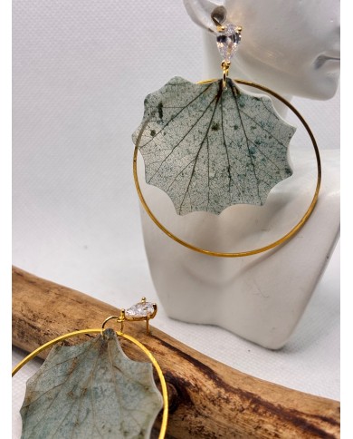EDICIÓN LIMITADA pendientes artesanos de hoja natural