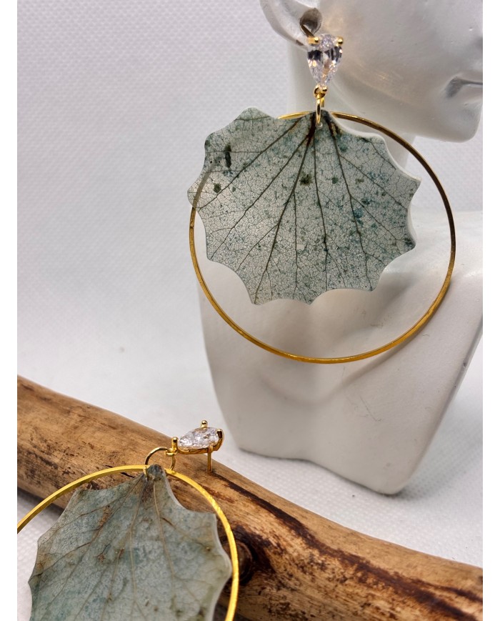 EDICIÓN LIMITADA pendientes artesanos de hoja natural