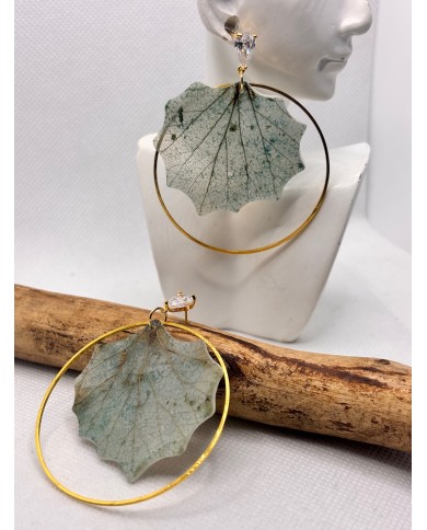 EDICIÓN LIMITADA pendientes artesanos de hoja natural