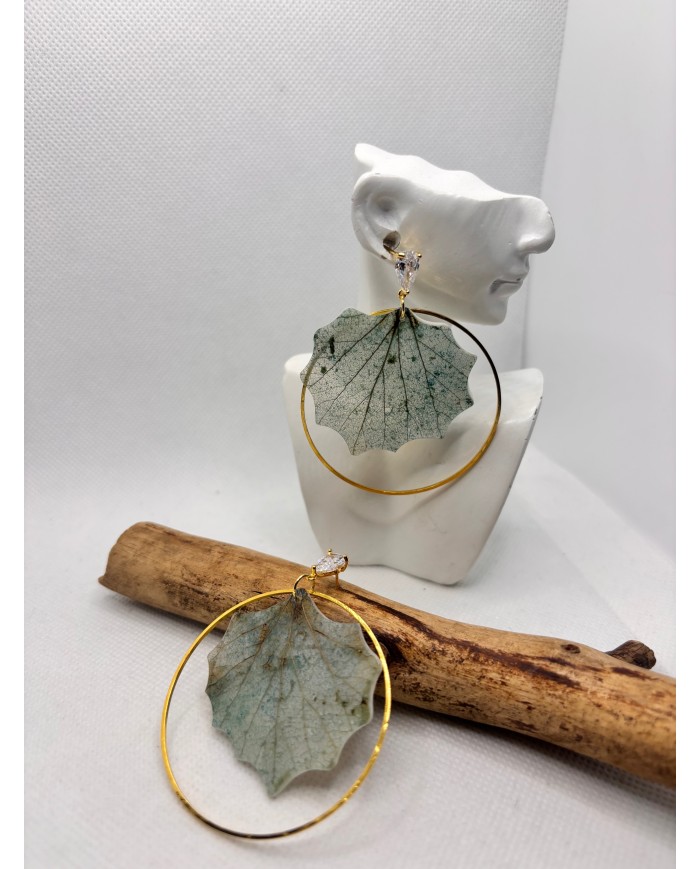 EDICIÓN LIMITADA pendientes artesanos de hoja natural