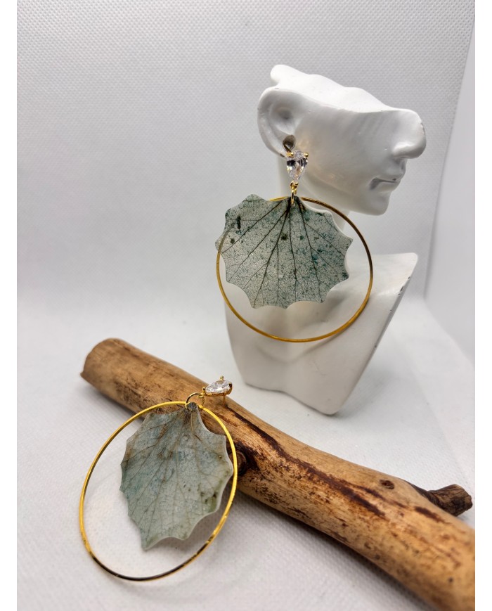 EDICIÓN LIMITADA pendientes artesanos de hoja natural