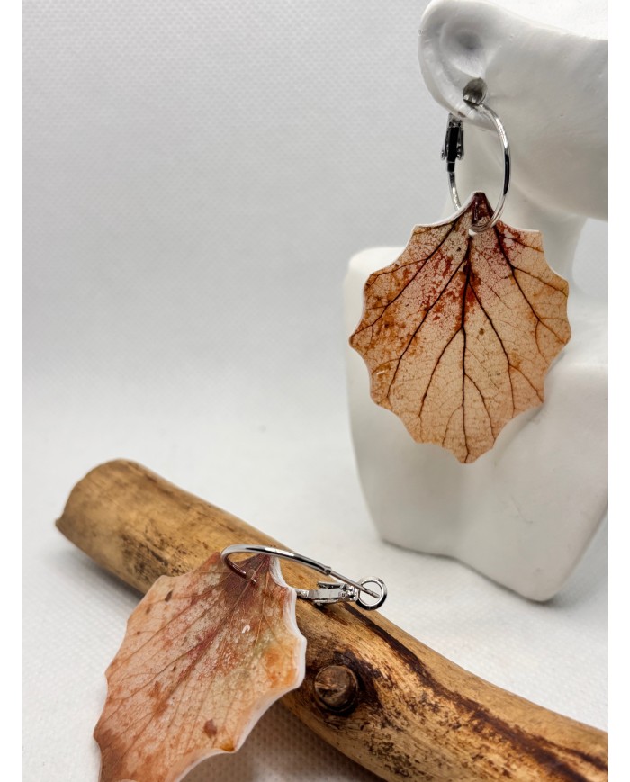 EDICIÓN LIMITADA pendientes artesanos de hoja natural