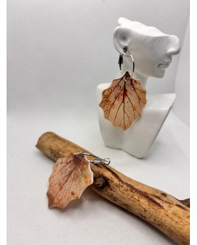 EDICIÓN LIMITADA pendientes artesanos de hoja natural