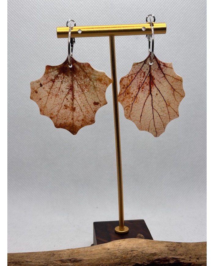 EDICIÓN LIMITADA pendientes artesanos de hoja natural