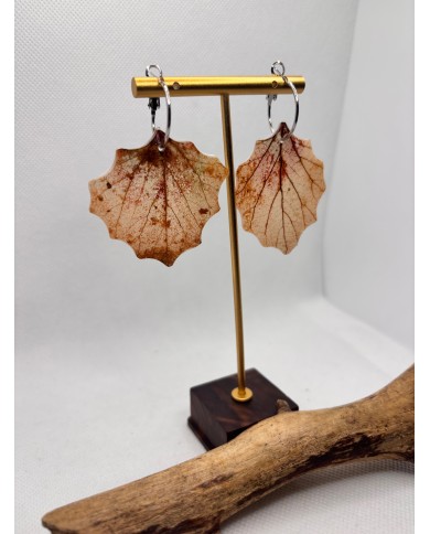 EDICIÓN LIMITADA pendientes artesanos de hoja natural