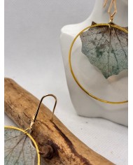 EDICIÓN LIMITADA  pendientes artesanos de hoja natural