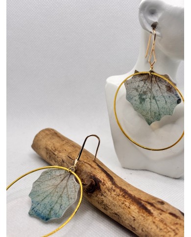 EDICIÓN LIMITADA  pendientes artesanos de hoja natural