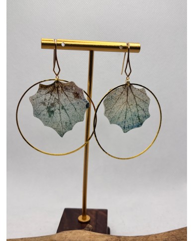 EDICIÓN LIMITADA  pendientes artesanos de hoja natural