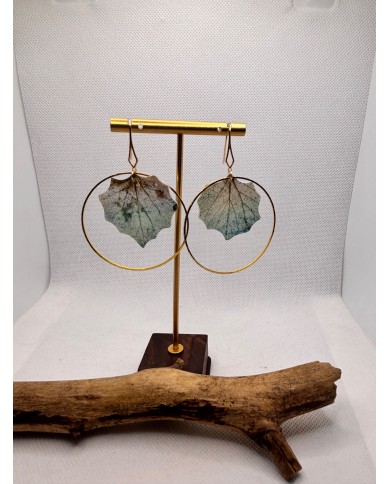 EDICIÓN LIMITADA  pendientes artesanos de hoja natural