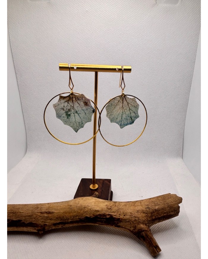 EDICIÓN LIMITADA  pendientes artesanos de hoja natural