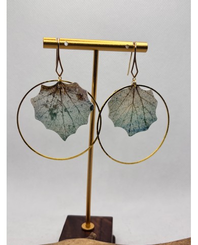 EDICIÓN LIMITADA  pendientes artesanos de hoja natural