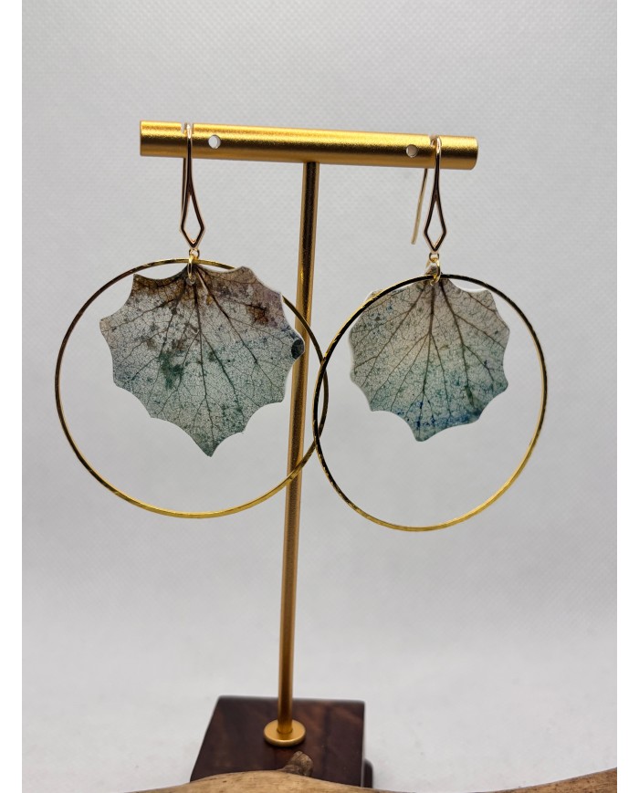 EDICIÓN LIMITADA  pendientes artesanos de hoja natural