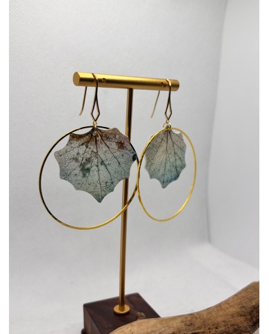 EDICIÓN LIMITADA  pendientes artesanos de hoja natural