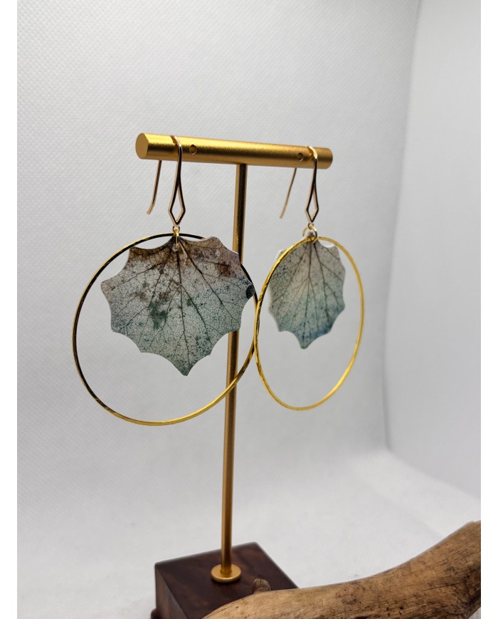 EDICIÓN LIMITADA  pendientes artesanos de hoja natural
