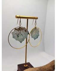EDICIÓN LIMITADA  pendientes artesanos de hoja natural