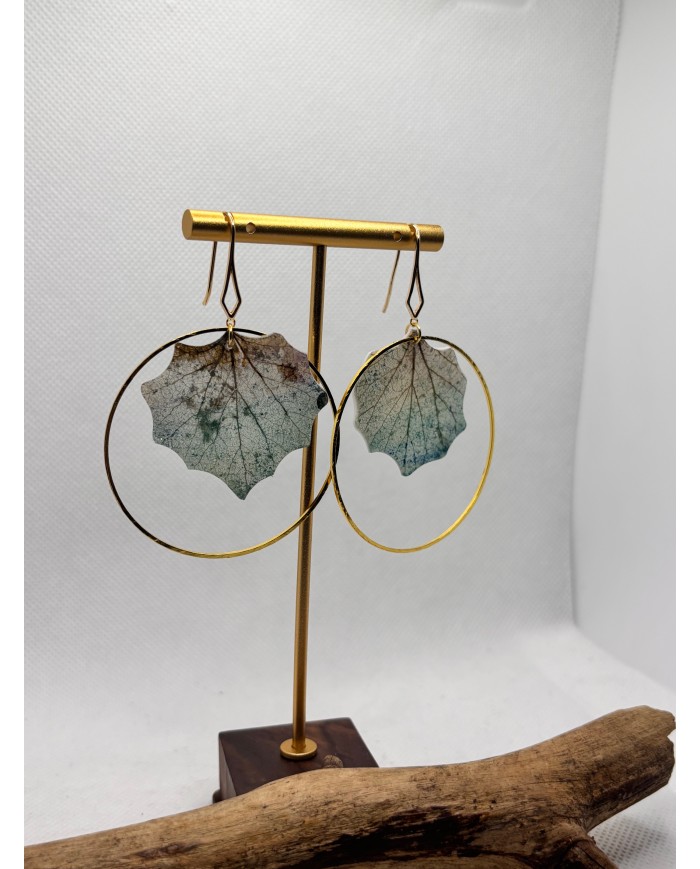 EDICIÓN LIMITADA  pendientes artesanos de hoja natural