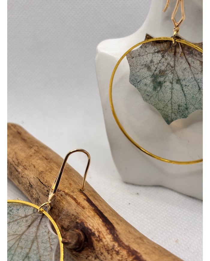 EDICIÓN LIMITADA  pendientes artesanos de hoja natural