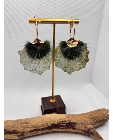 EDICIÓN LIMITADA pendientes artesanos de hoja natural