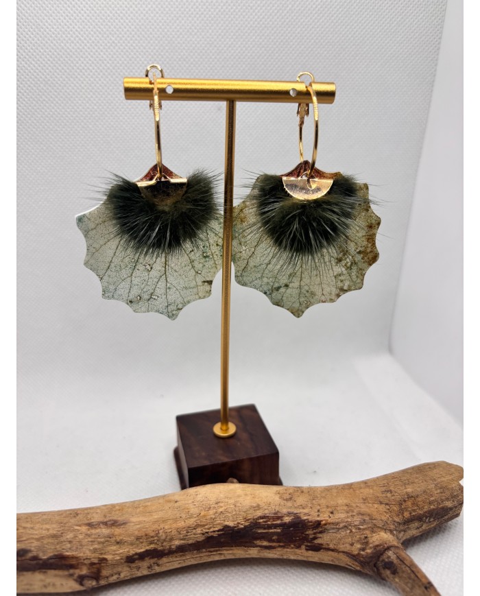 EDICIÓN LIMITADA pendientes artesanos de hoja natural