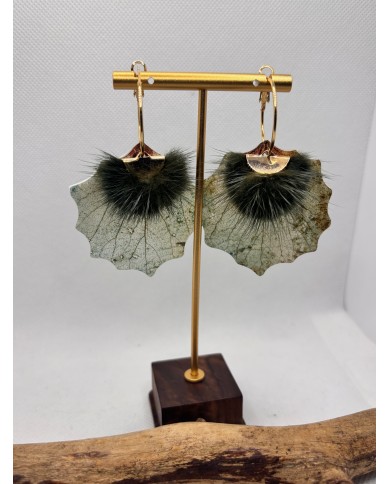 EDICIÓN LIMITADA pendientes artesanos de hoja natural