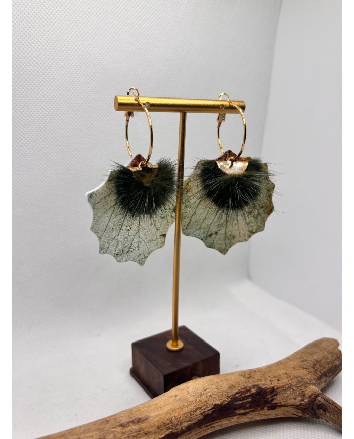 EDICIÓN LIMITADA pendientes artesanos de hoja natural