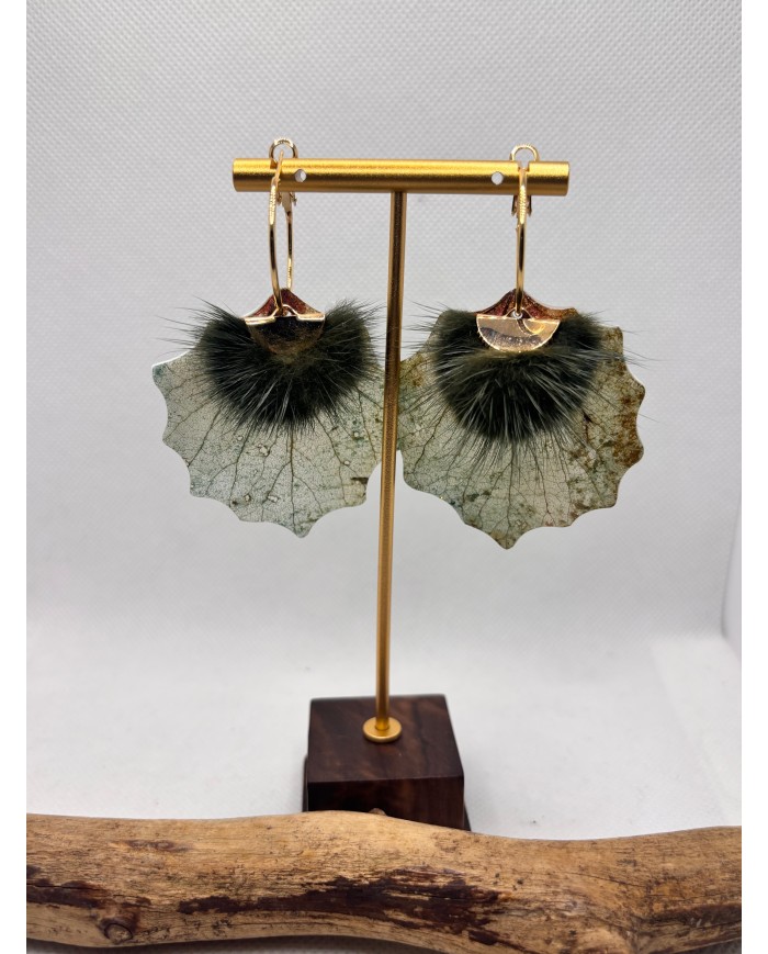 EDICIÓN LIMITADA pendientes artesanos de hoja natural