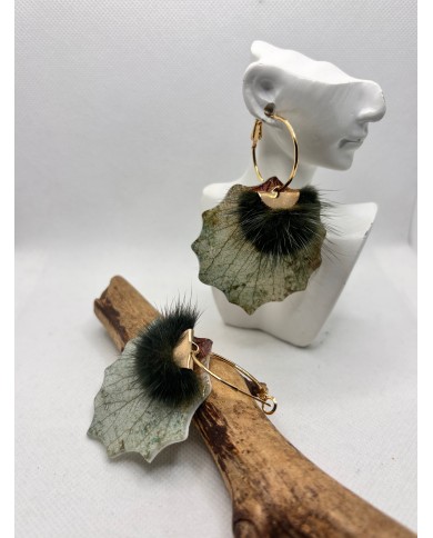 EDICIÓN LIMITADA pendientes artesanos de hoja natural