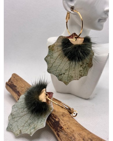EDICIÓN LIMITADA pendientes artesanos de hoja natural