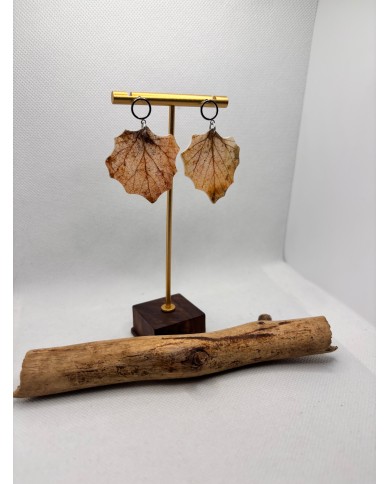 EDICIÓN LIMITADA pendientes de álamo natural artesanos