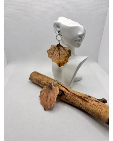 EDICIÓN LIMITADA pendientes de álamo natural artesanos