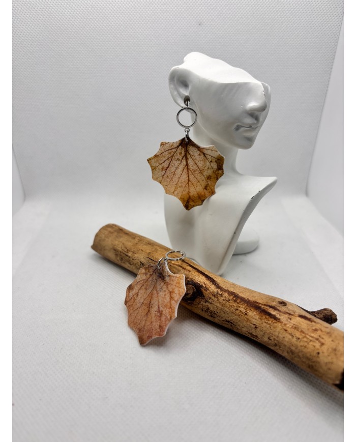 EDICIÓN LIMITADA pendientes de álamo natural artesanos