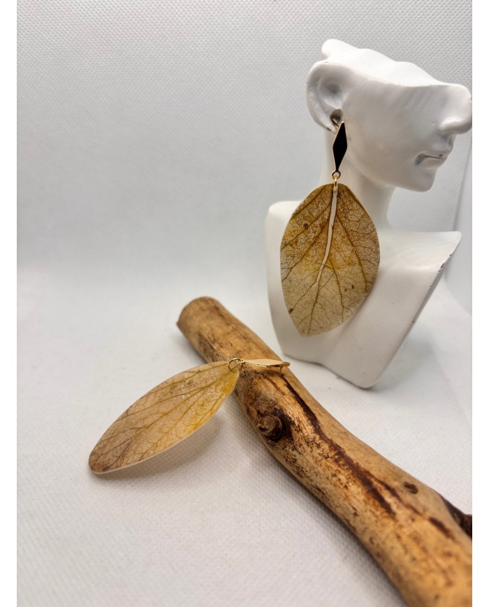 EDICIÓN LIMITADA pendientes artesanos de hoja natural