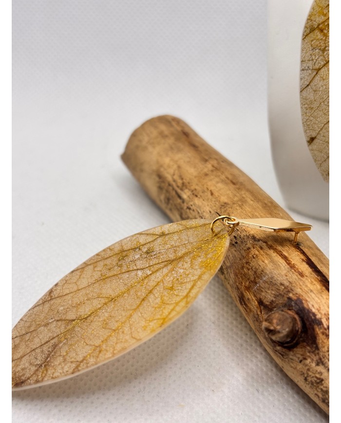 EDICIÓN LIMITADA pendientes artesanos de hoja natural