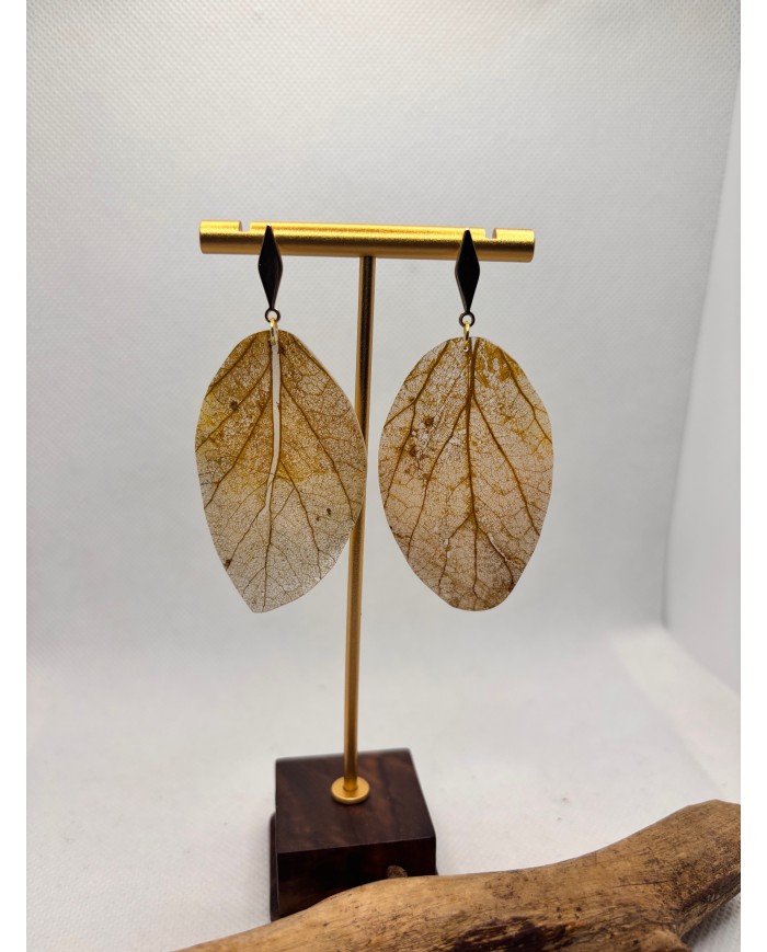 EDICIÓN LIMITADA pendientes artesanos de hoja natural