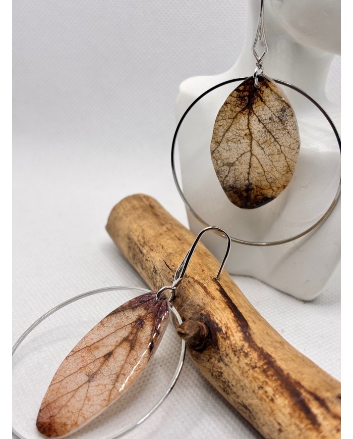 EDICIÓN ESPECIAL pendientes artesanos de hoja natural