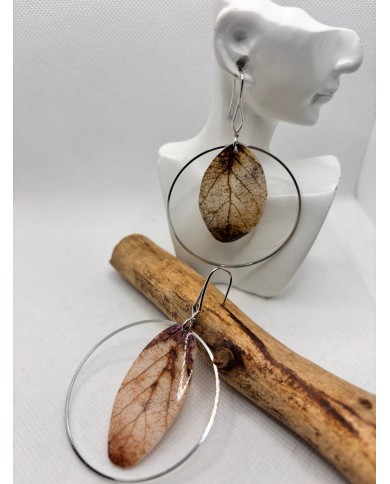 EDICIÓN ESPECIAL pendientes artesanos de hoja natural