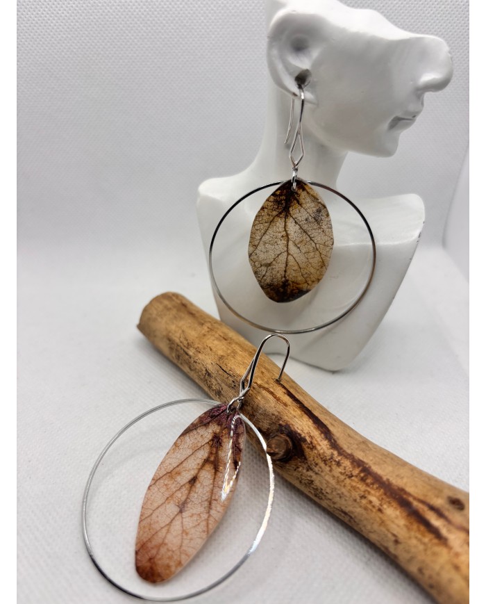 EDICIÓN ESPECIAL pendientes artesanos de hoja natural