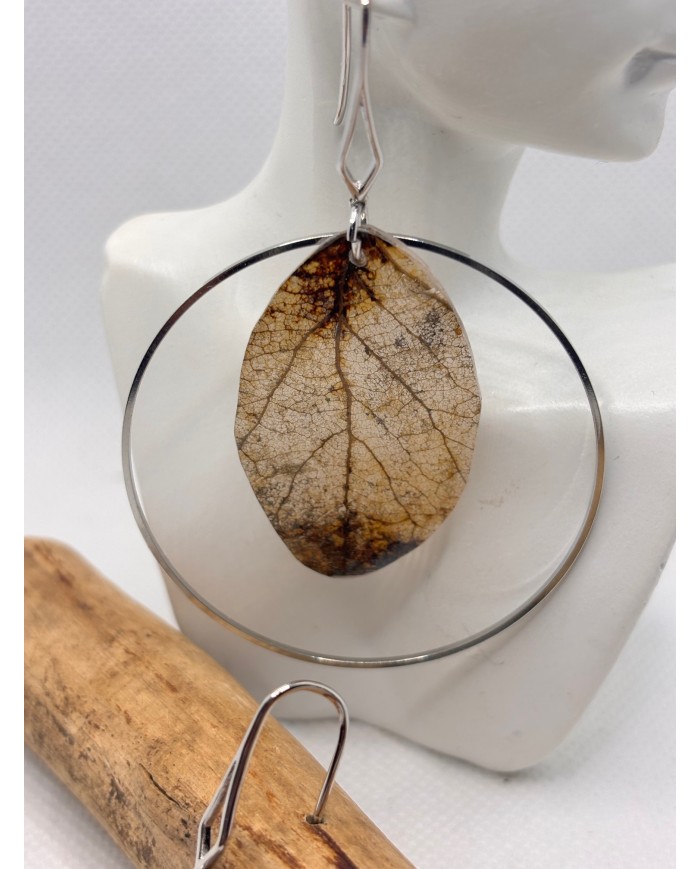 EDICIÓN ESPECIAL pendientes artesanos de hoja natural