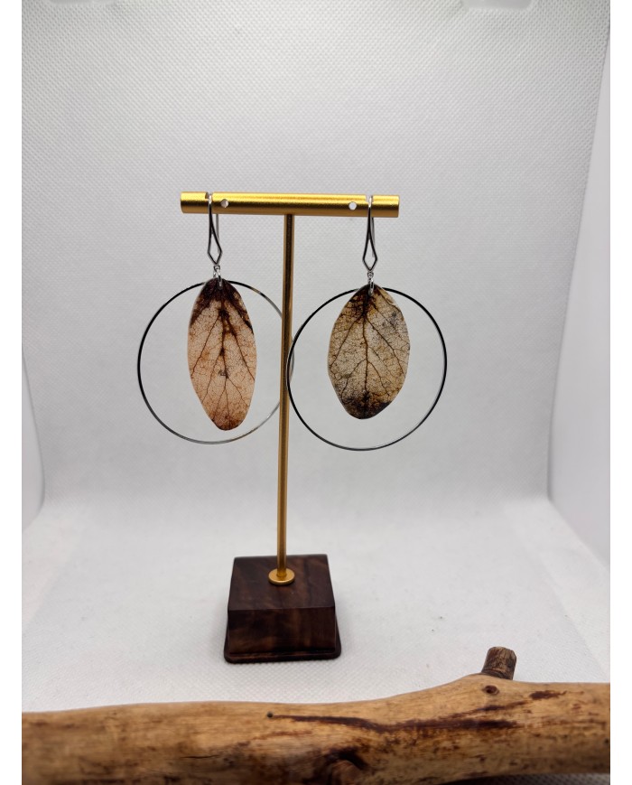 EDICIÓN ESPECIAL pendientes artesanos de hoja natural