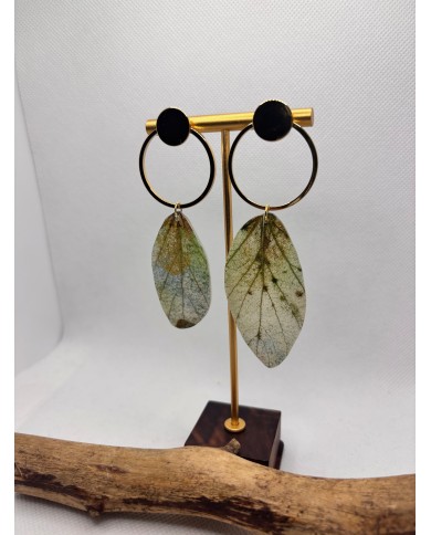 EDICIÓN LIMITADA pendientes artesanos de hoja natural