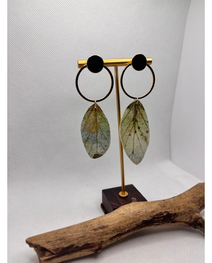 EDICIÓN LIMITADA pendientes artesanos de hoja natural