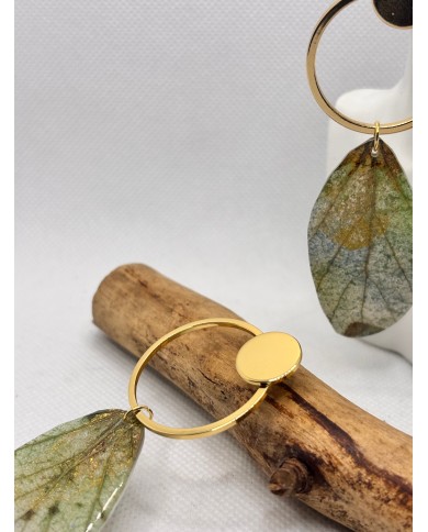 EDICIÓN LIMITADA pendientes artesanos de hoja natural