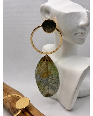 EDICIÓN LIMITADA pendientes artesanos de hoja natural